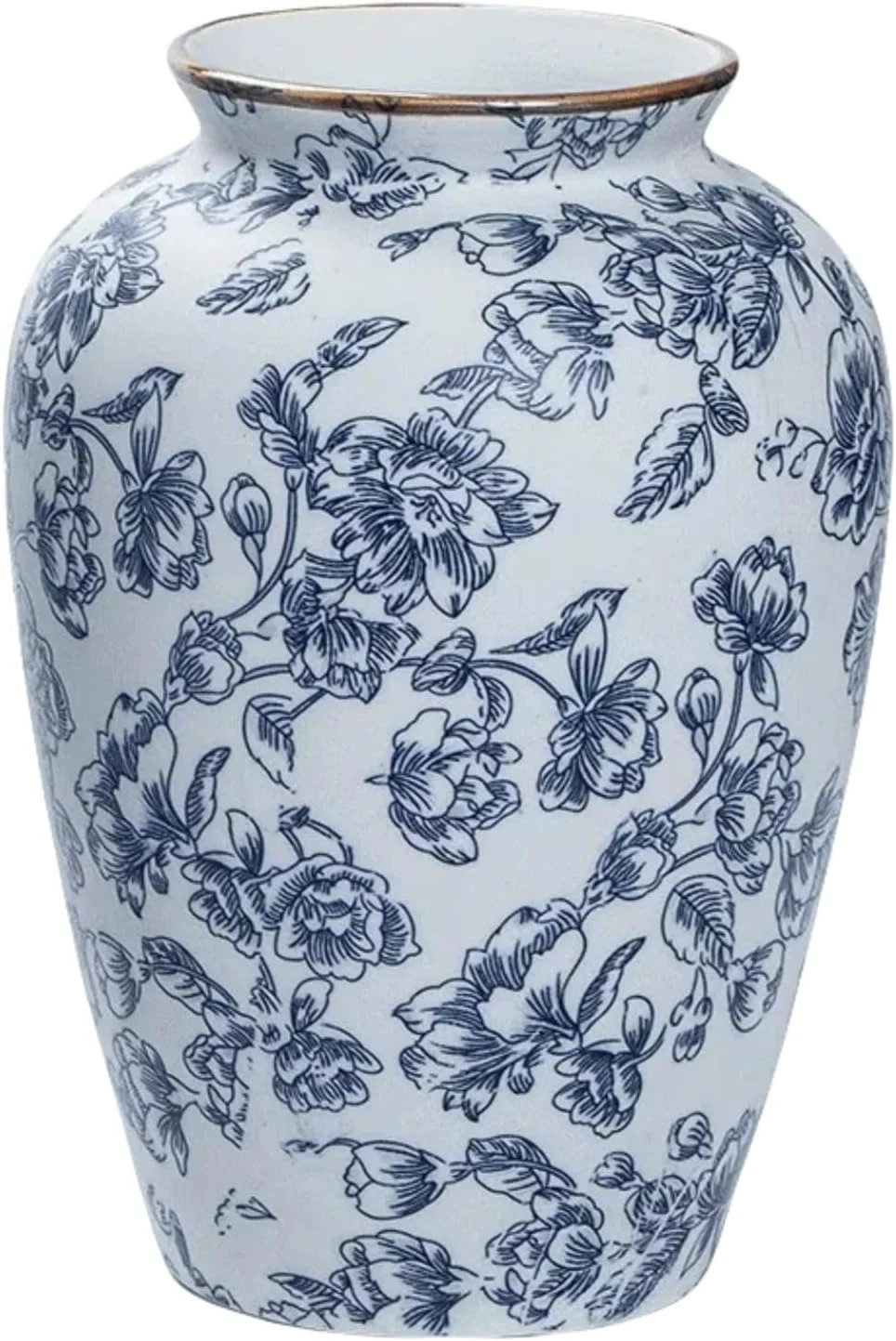 Blue and White Chinoiserie vase - Vintage Ceramic vase with Antique Design, Perf Blue and White Chinoiserie vase - Vintage Ceramic vase with Antique Design, Perf