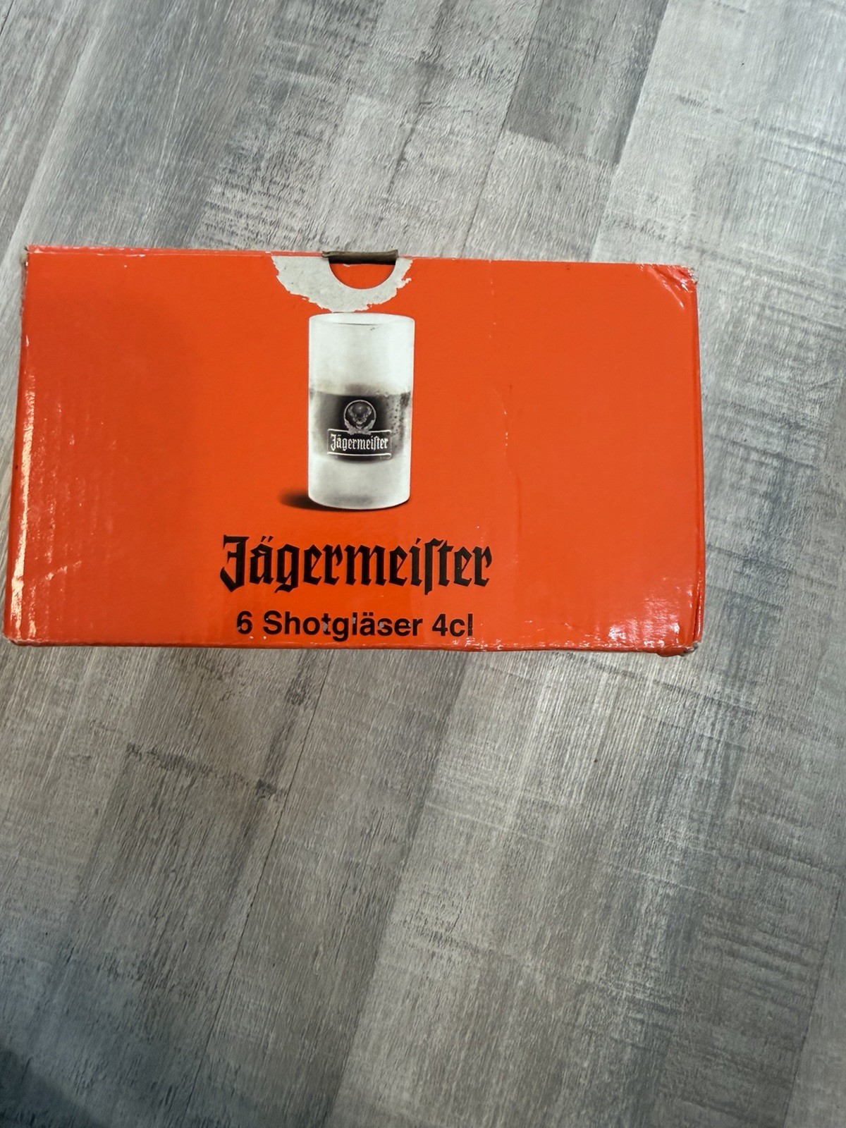 Jagermeister Shot Glasses Set of 6 Frosted 4cl Barware 2008 Original Box