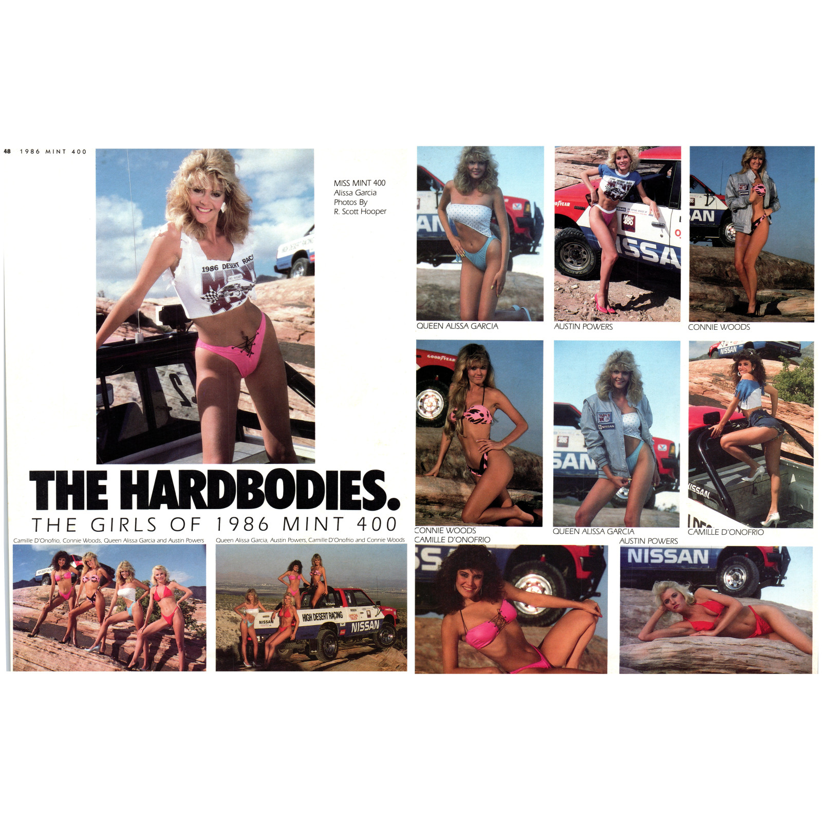 1986 PRINT AD The Hardbodies Girls Of MINT 400 80\'s Bikini Pinup Off-Road Race