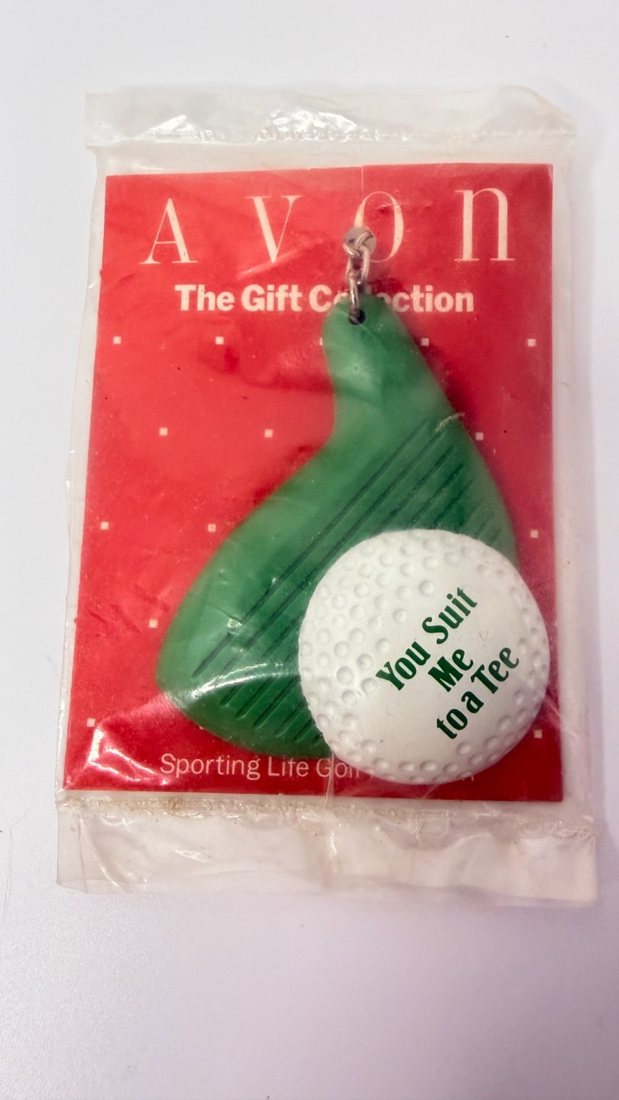 Vtg Avon Sporting Life Golf Keychain Key Ring You Suit Me to a Tee NIP Sealed