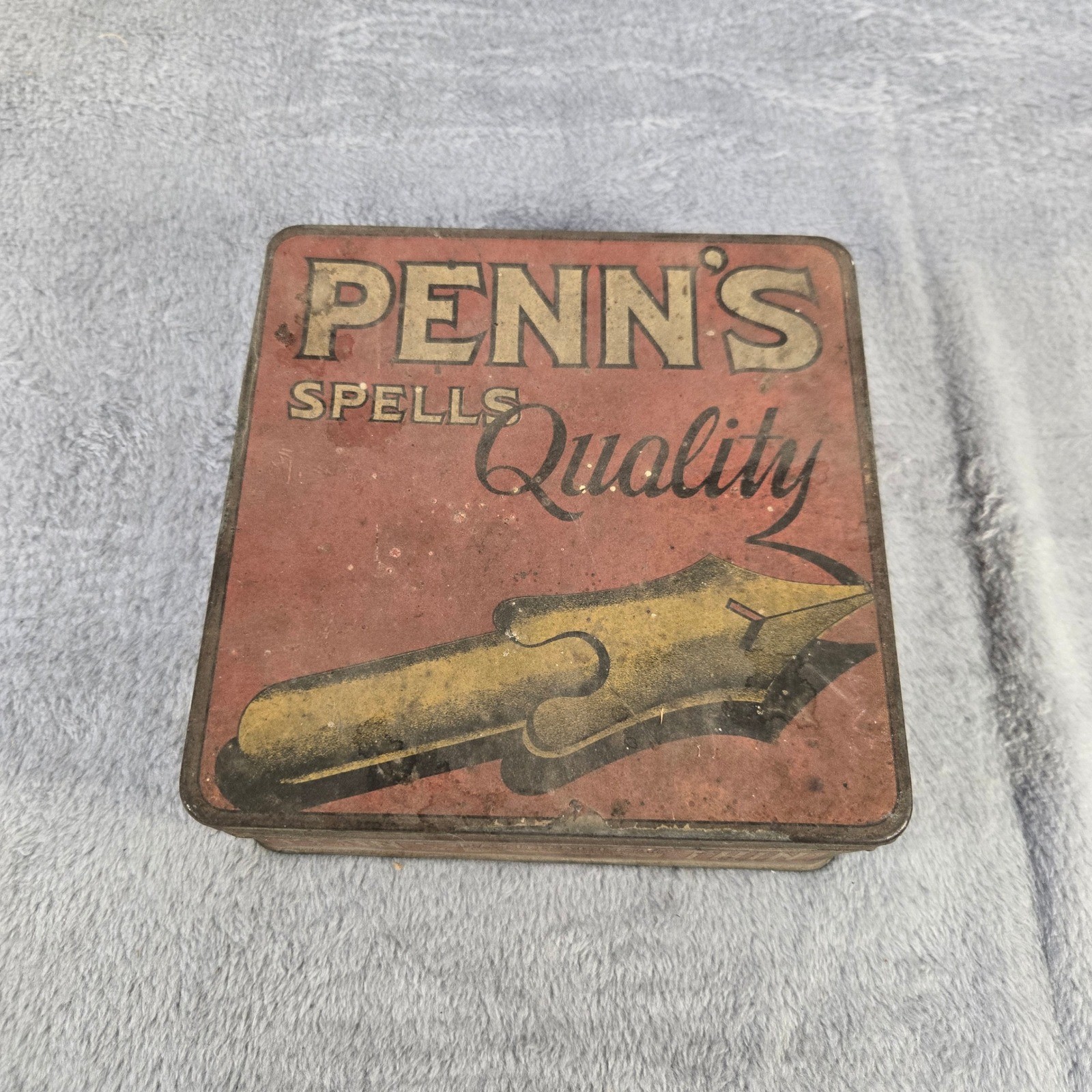 Vintage Penn\'s Natural Leaf Thin Tobacco Tin American Tobacco Co Advertising 6\