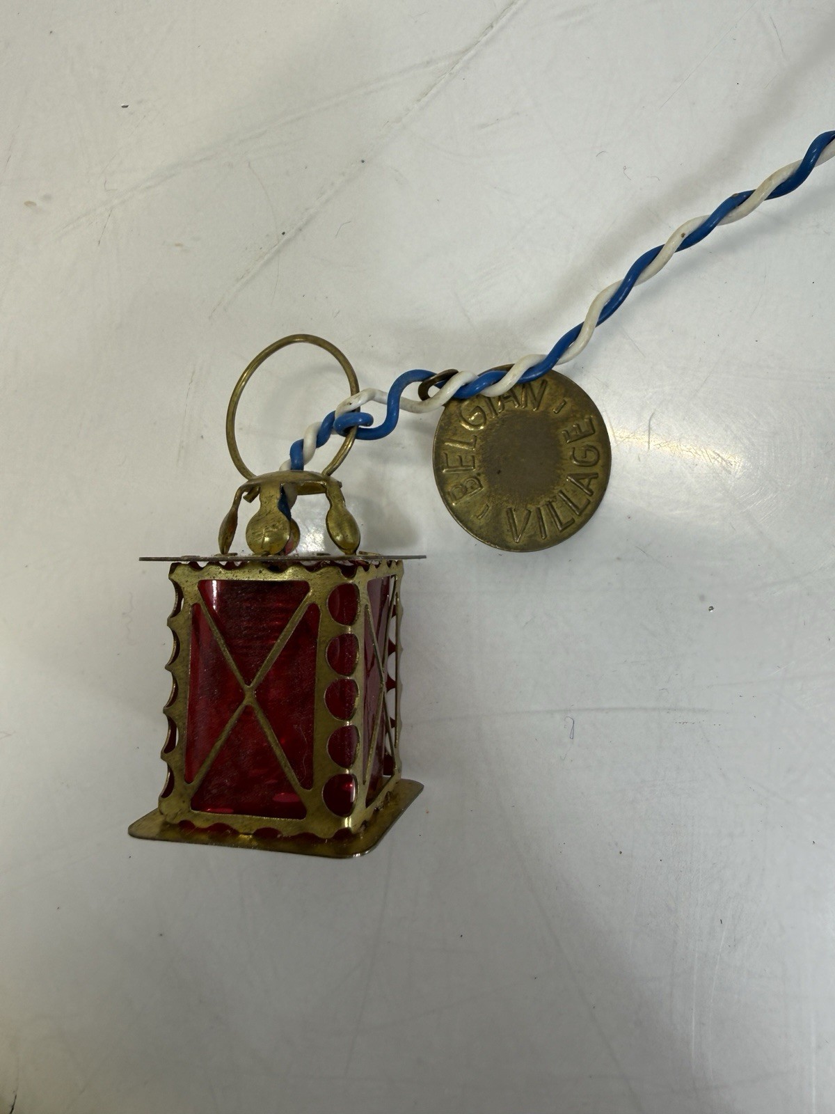 NEW YORK WORLD'S FAIR 1964-1965 BELGIAN VILLAGE LANTERN SOUVENIR MADE W. GERMANY
