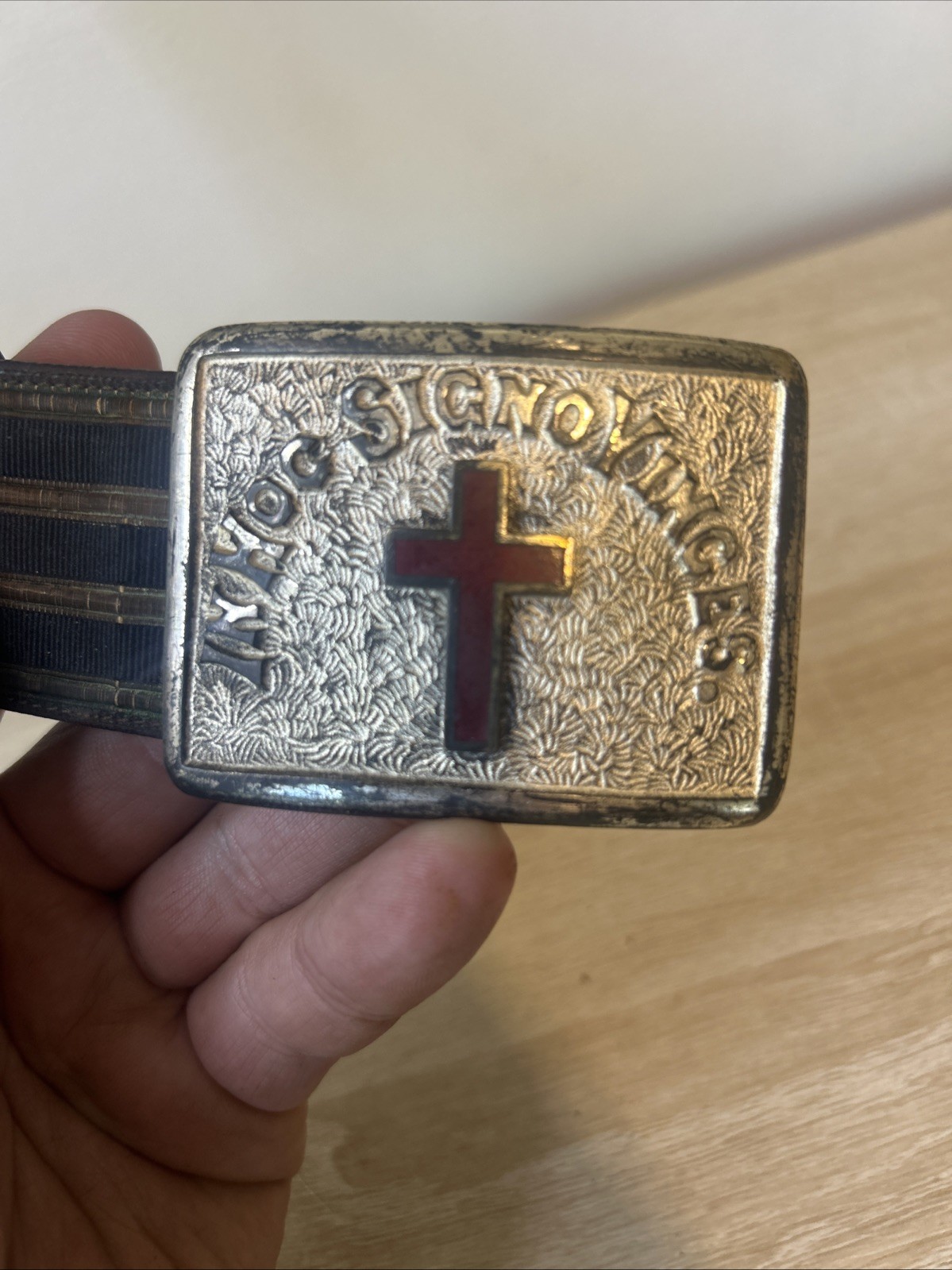 Vintage Henderson Ames Silver Buckle Knights Templar