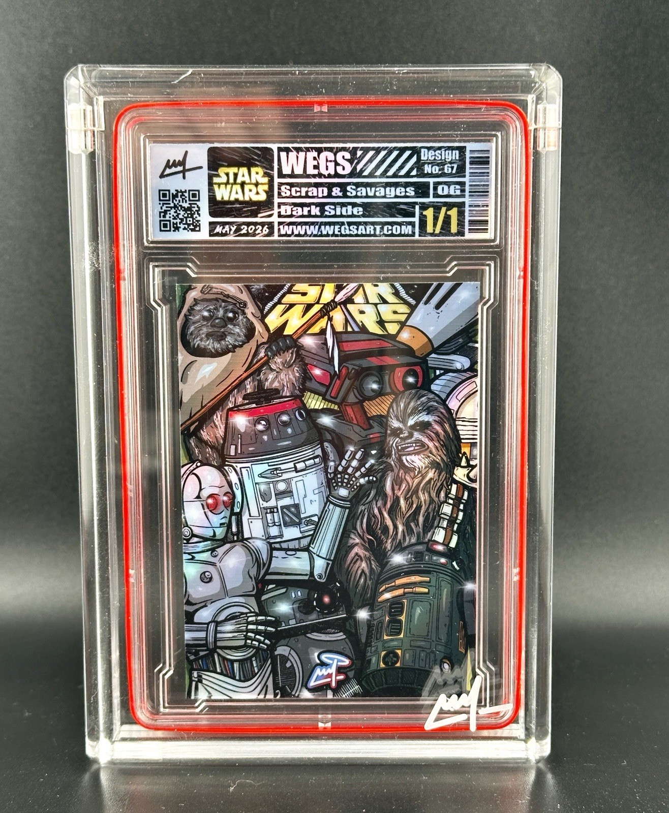 Wegs, Scraps & savage, Dark side, Star Wars, Sun Rays. Art Card, 1/1, 2026
