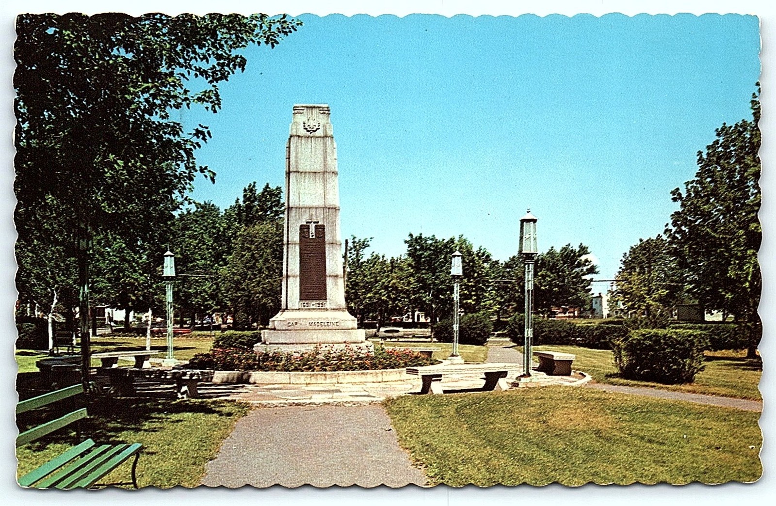 Cap-de-la-Madeleine, Quebec Pioneers Memorial Postcard