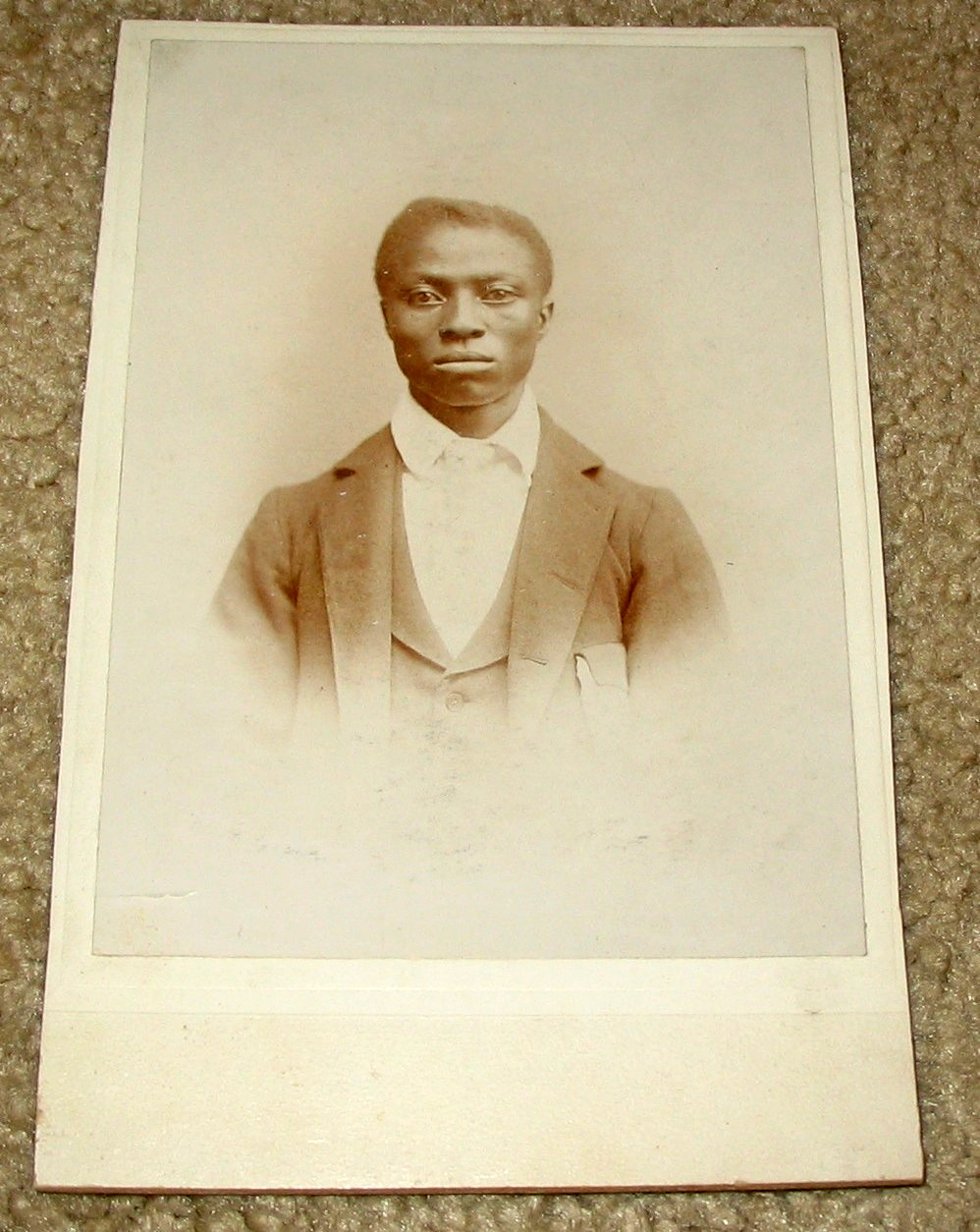 dentified Cabinet Card Photo Of Handsome Black African American Man
