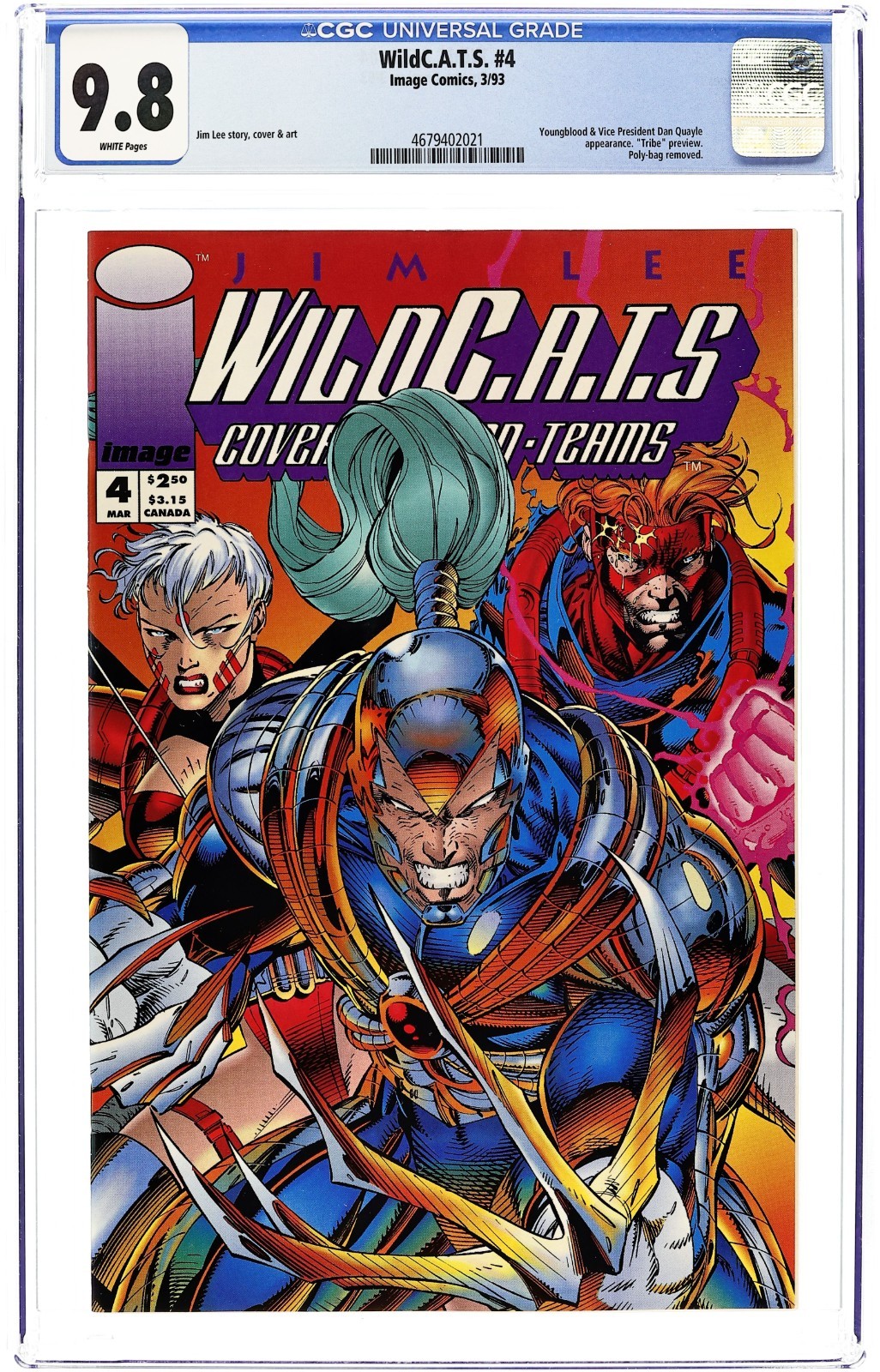 WildC.A.T.S. #4 - 1993 - CGC 9.8 - Jim Lee