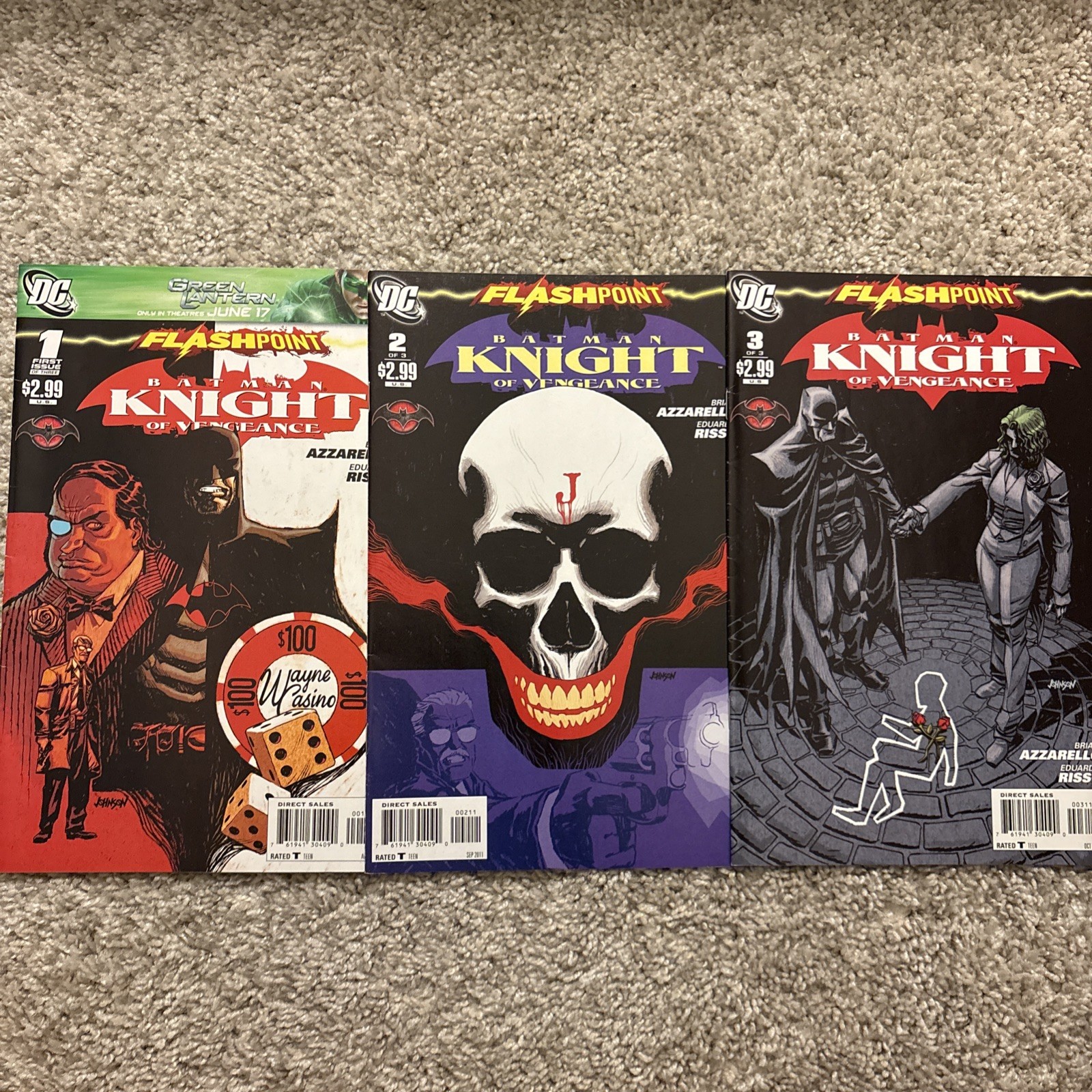 Batman: Knight of Vengeance Complete Serie # 1 2 3 1st App DC Flashpoint