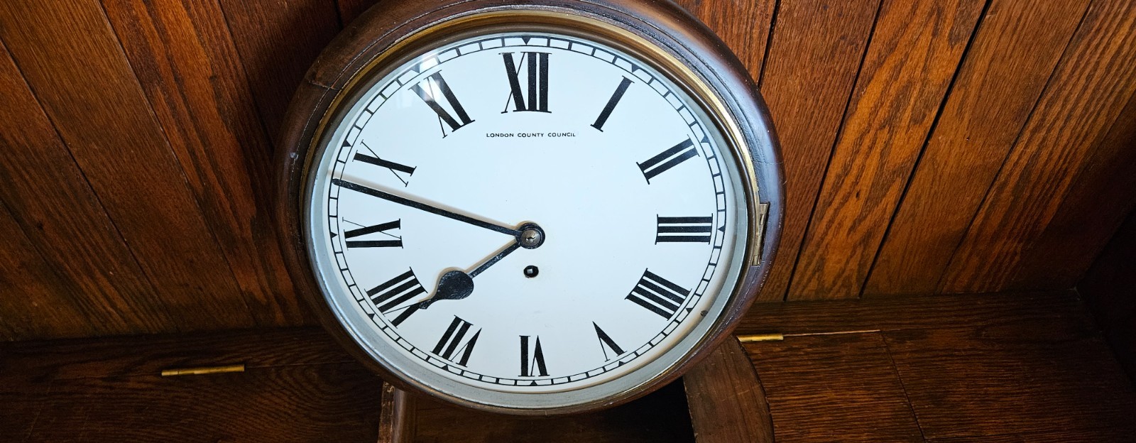 1920\'s Fusee Wall Clock By Grimshaw,Baxter & Elliott From Old Firestation C 1920