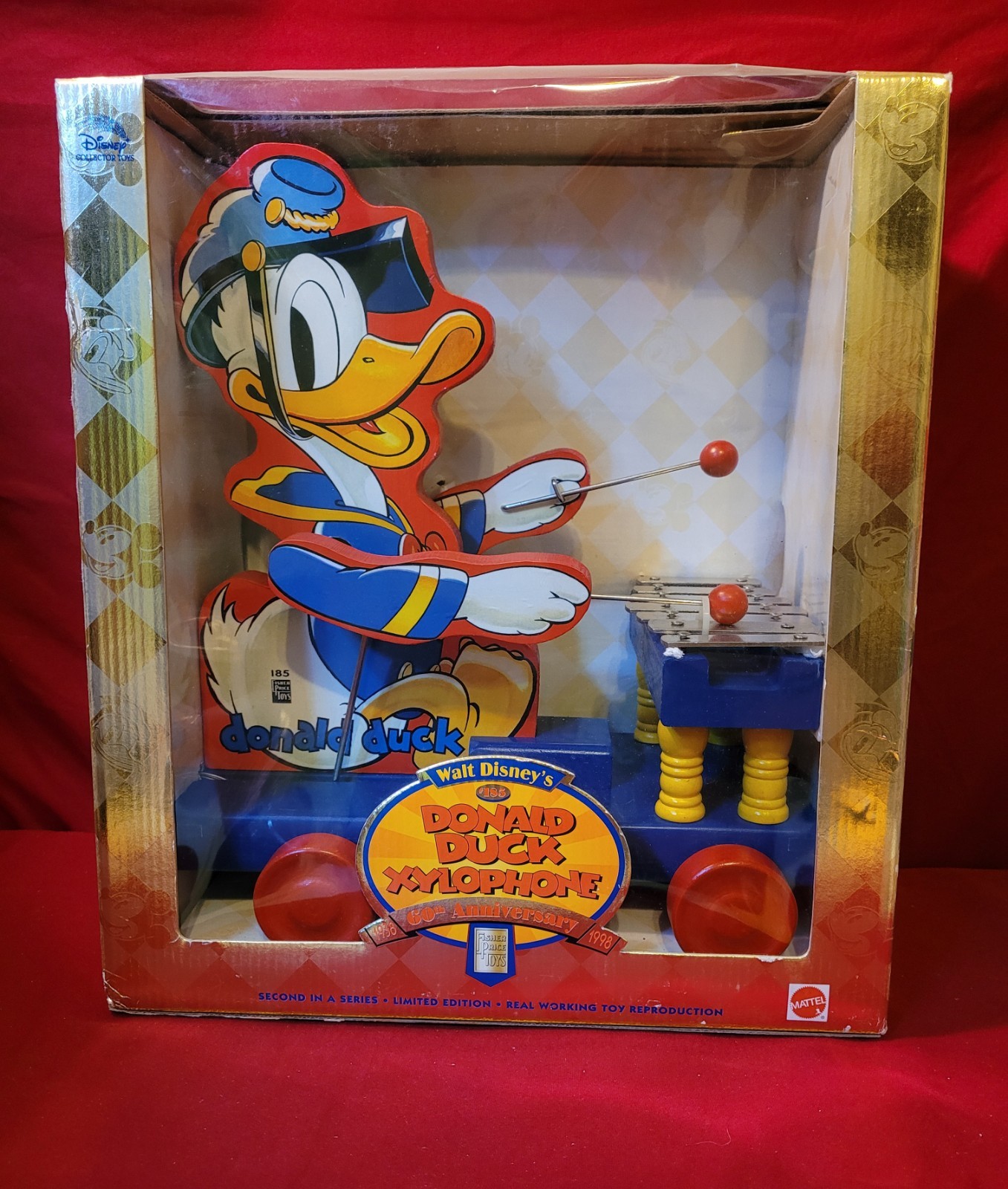 NIB 1998 60th ANNIV FISHER PRICE DONALD DUCK XYLOPHONE #185 LIMITED EDITION