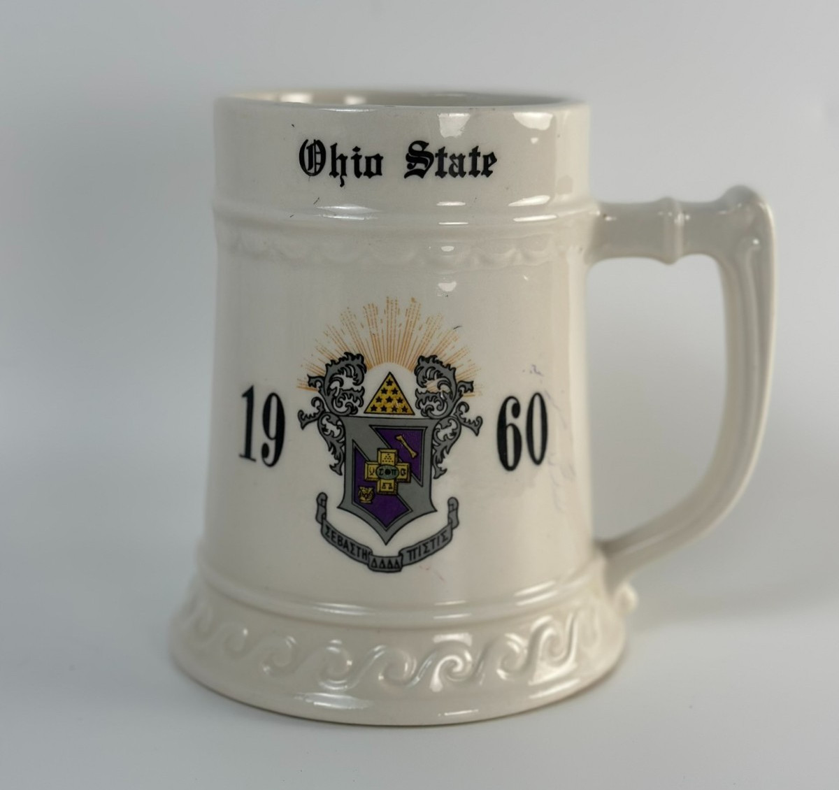 Vintage 1960 Ohio State Beer Stein Burr Patterson Auld Co Fraternity Mug