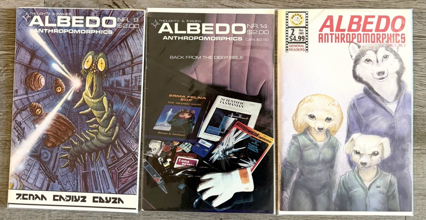 ALBEDO #9, 14, Vol 5 No 2 Comic Lot By Steve Galacci Thoughts & Images RARE