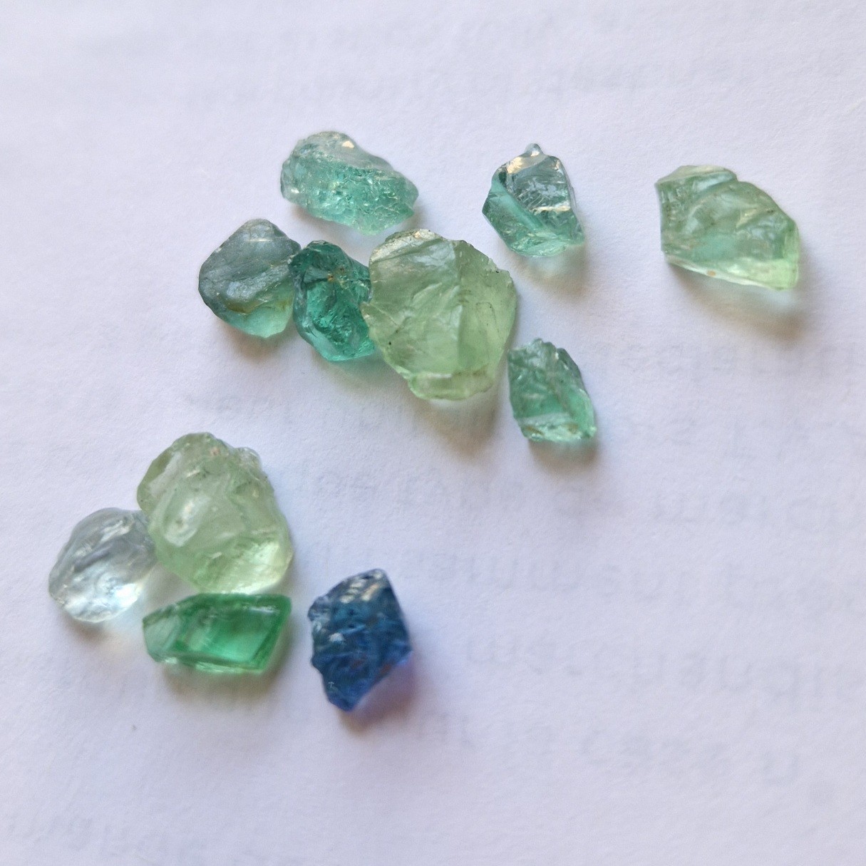 Rough Kornerupine 16.58 ct./ 11 pc. No Treatment. Tanzania. #SK3316