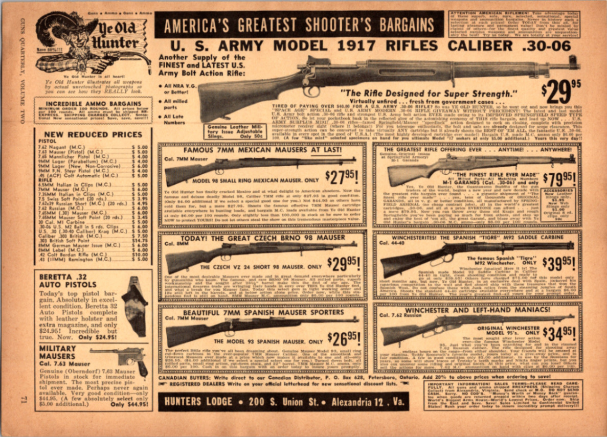 Ye Old Hunter Vintage Gun Ad Magazine Print Page Firearms Rifles Pistols 1960s Ye Old Hunter Vintage Gun Ad Magazine Print Page Firearms Rifles Pistols 1960s