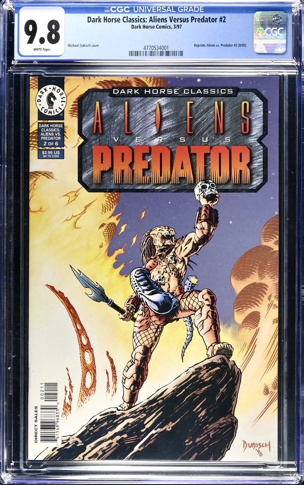 Aliens vs Predator #2 CGC 9.8 Dark Horse Classics 1997 Dubisch White Pages Aliens vs Predator #2 CGC 9.8 Dark Horse Classics 1997 Dubisch White Pages