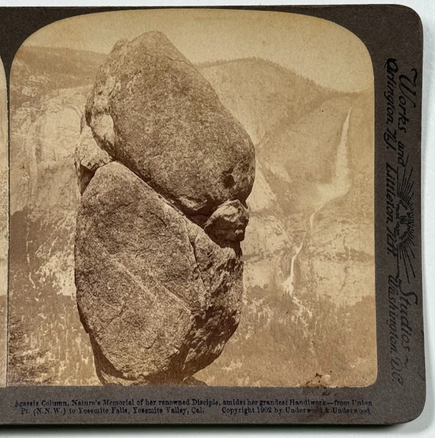 Agassiz Column, Nature’s Memorial of Her Renowned Disciples Amidst Stereoview