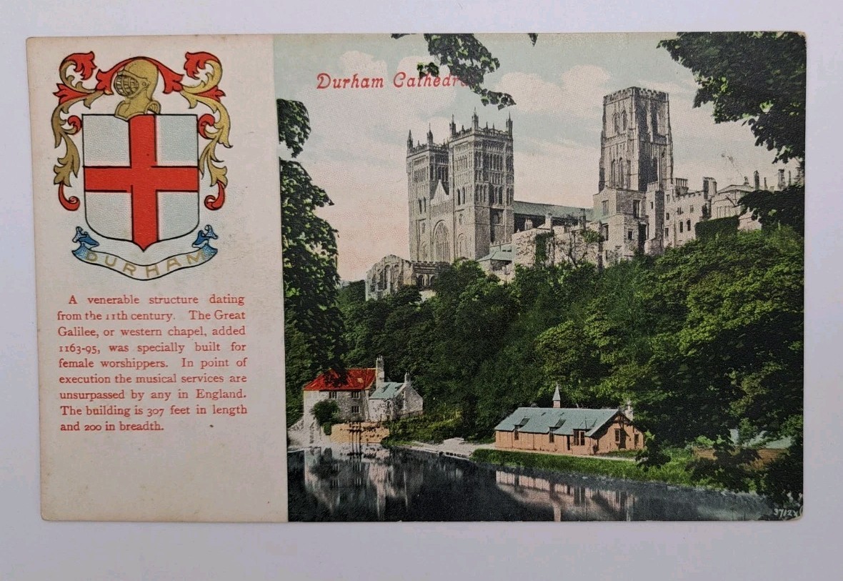 Postcard Durham Cathedral, Durham, England c1906 Postcard Durham Cathedral, Durham, England c1906