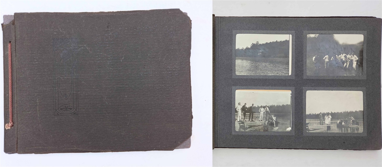 1921 antique PHOTO ALBUM sweden SWEDISH FAMILY MILITARY MACHINIST SKANSEN 