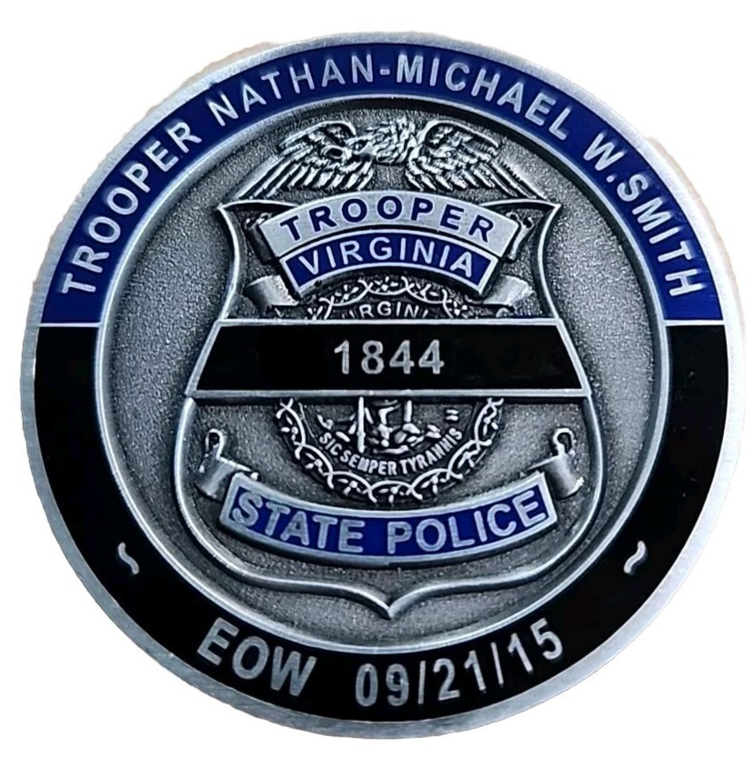 Virginia State Police End Of Watch Memorial Challenge Coin  Division 1