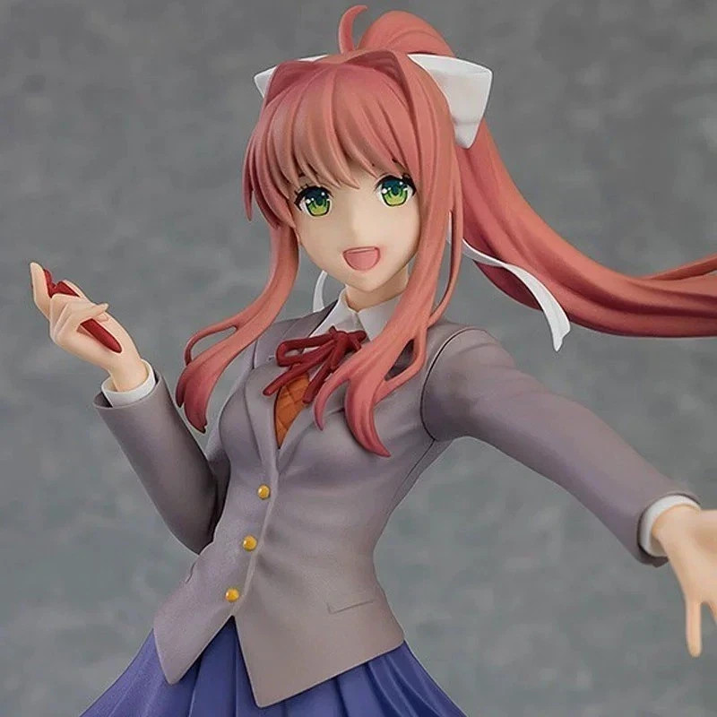 Doki Doki Literature Club Monika Figure School Uniform Anime Model Gift Toy