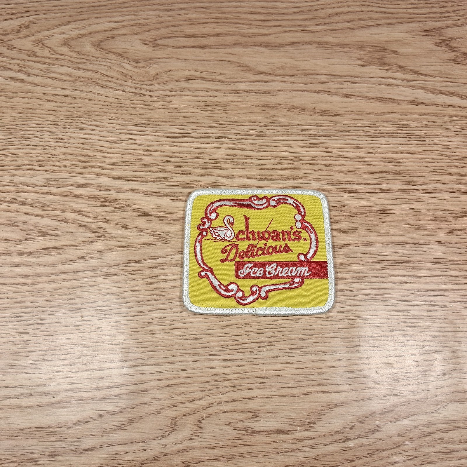Vintage Schwans Delicious Ice Cream Patch Swan Logo Uniform Hat Jacket Delivery