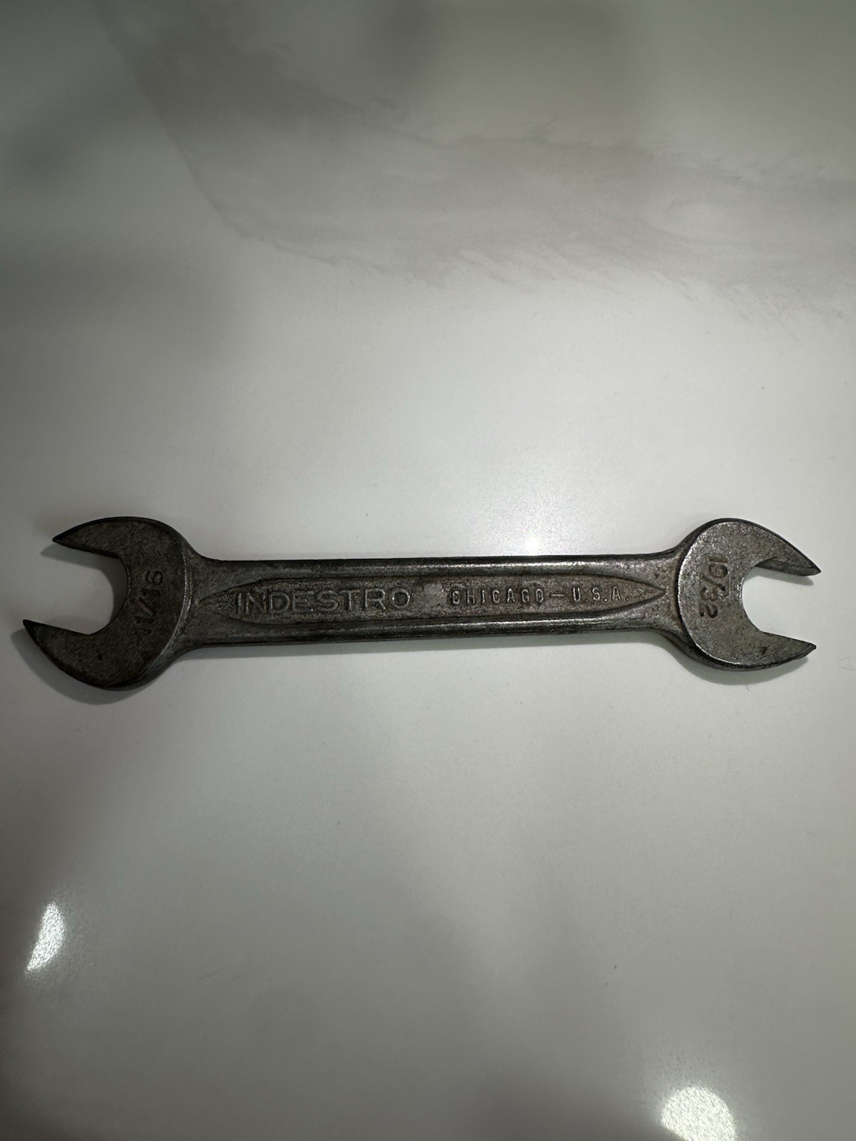 Vintage Indestro 19/32 x 11/16 Double Open Wrench USA Forged Steel
