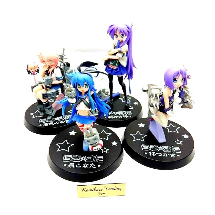 SEGA Lucky Star Miyuki, Tsukasa , Kagami & Konata Izumi figure Set KanColle Ver.