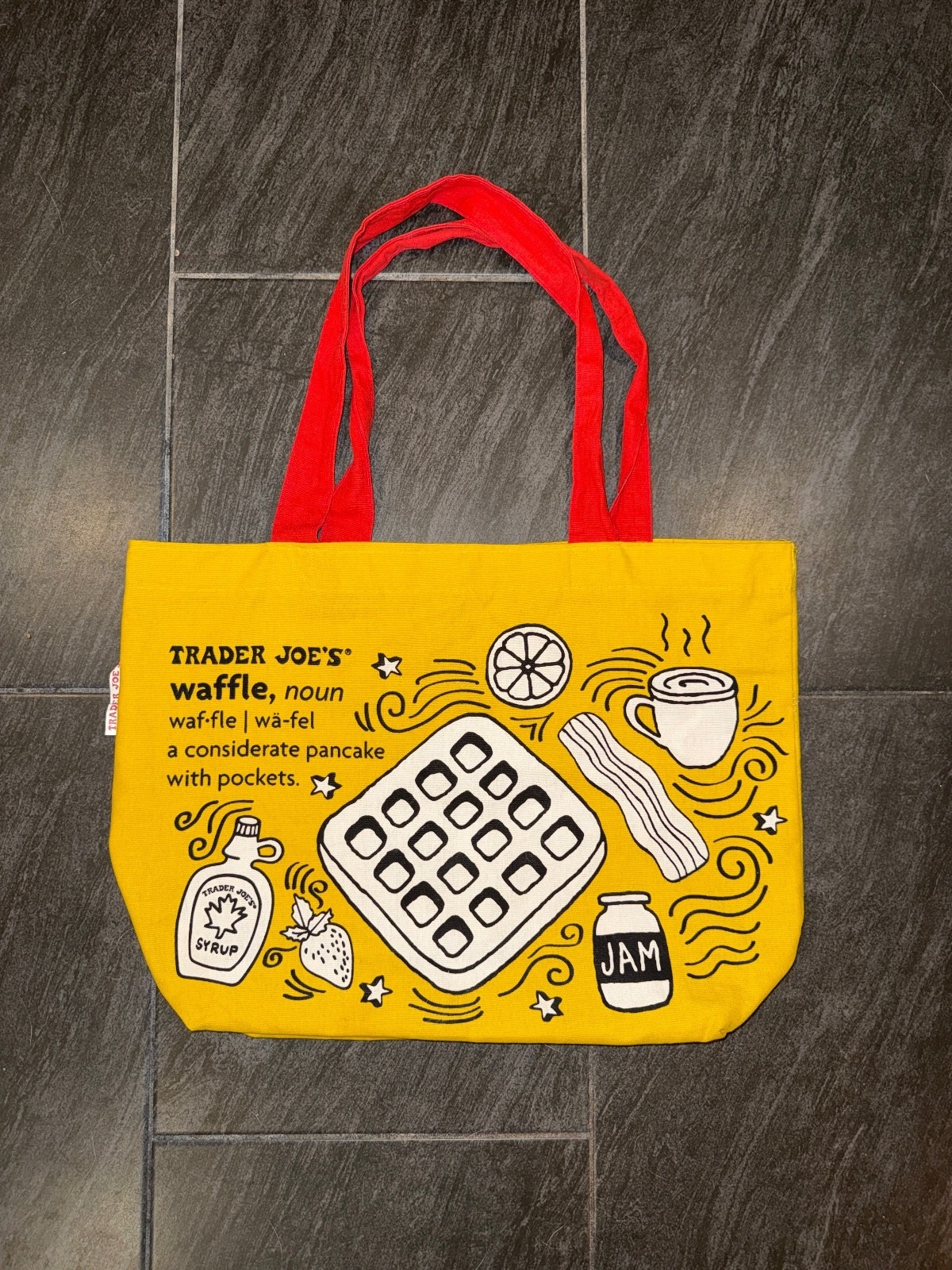 Limited-Edition Trader Joe's Waffle Tote Bag