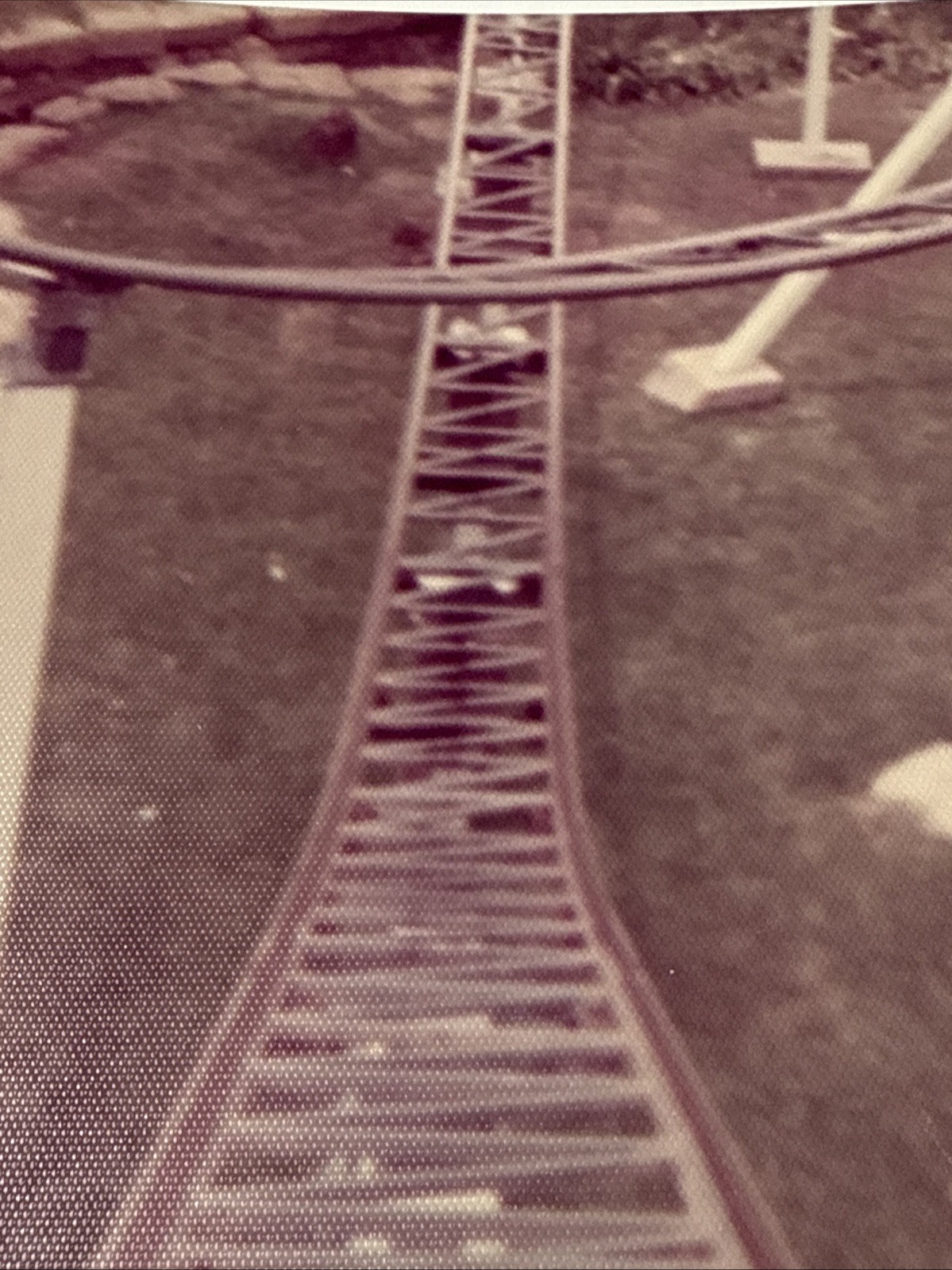 POV c. 1970s BIG BEND ROLLER COASTER Six Flags over TX Arlington Vtg PHOTO DFW