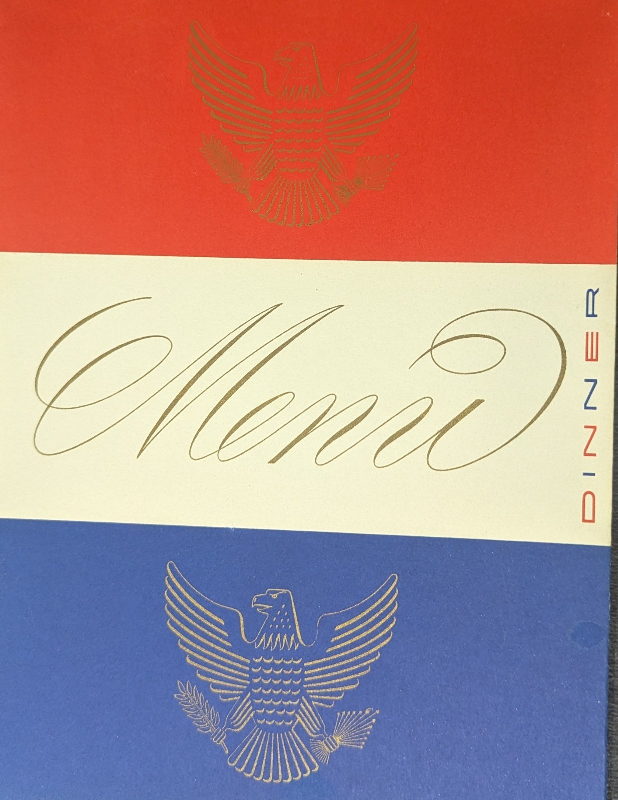 **VINTAGE 1959 S.S. UNITED STATES CRUISE SHIP DINNER MENU**