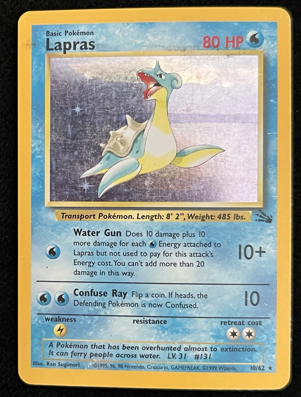 (LP) Lapras 10/62 Holo - Pokemon Fossil