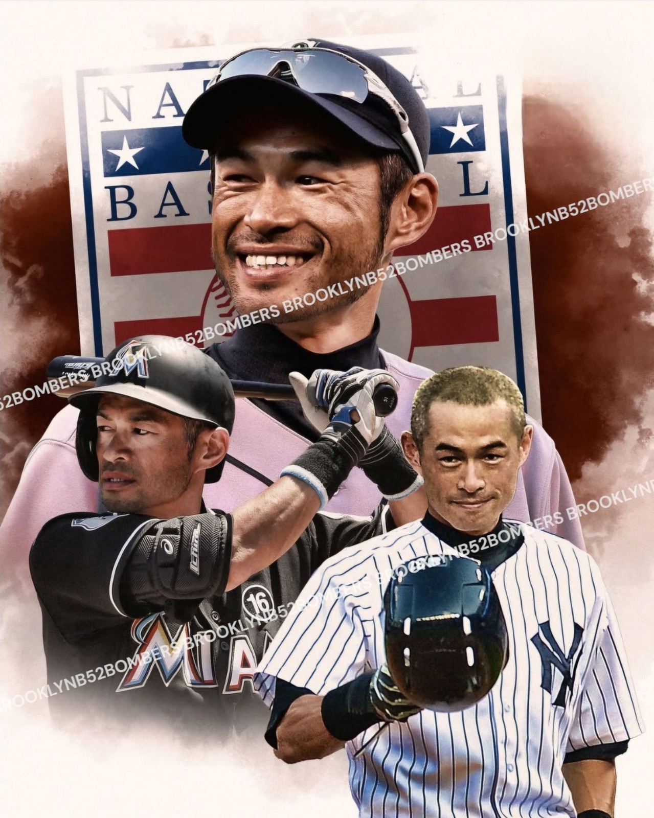 Ichiro Hall Of Fame Custom Exclusive 8x10 Glossy Photo