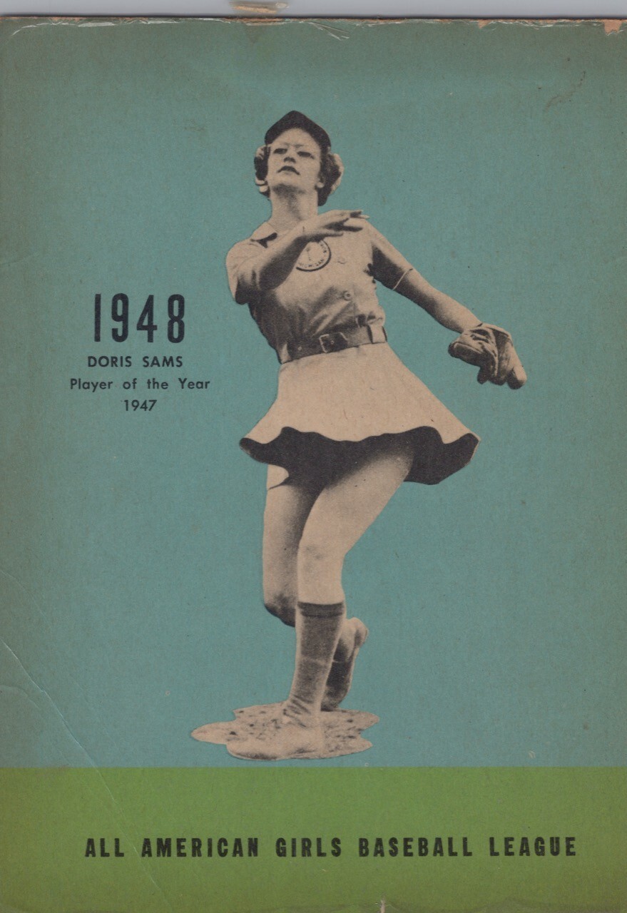 1948 All American Girls Womens Baseball League Doris Sams Muskegon Lassies 1947