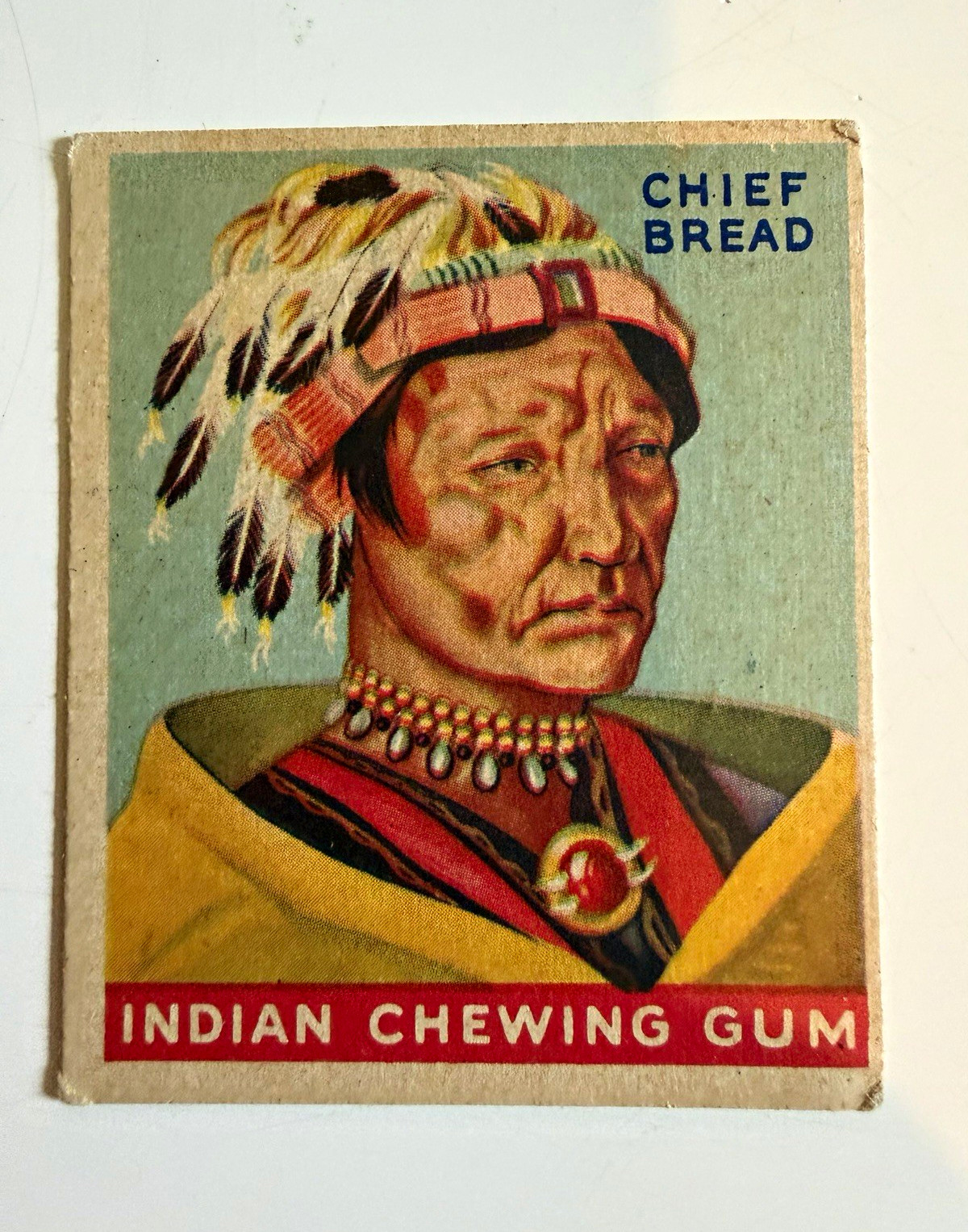 1933 Goudey Gum Co. Indian Chewing Gum #68 Chief Bread Non-Sport Card