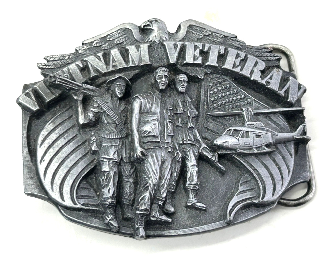 Vietnam Veteran Pewter Belt Buckle