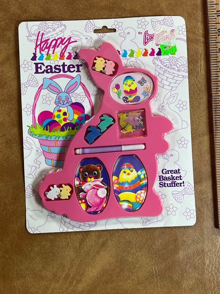 Lisa Frank Vintage Easter Theme 1989 Cute Basket Stuffer NOS NEW