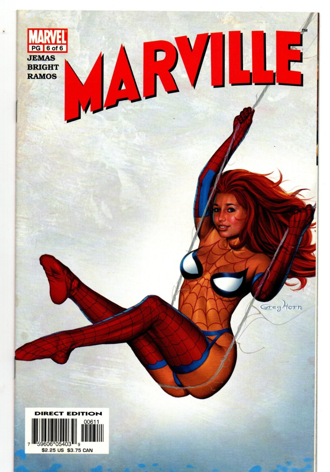 Marville #6 VF+ 8.5 Greg Horn Mary Jane Spider Costume Cover Marvel Comics 2003