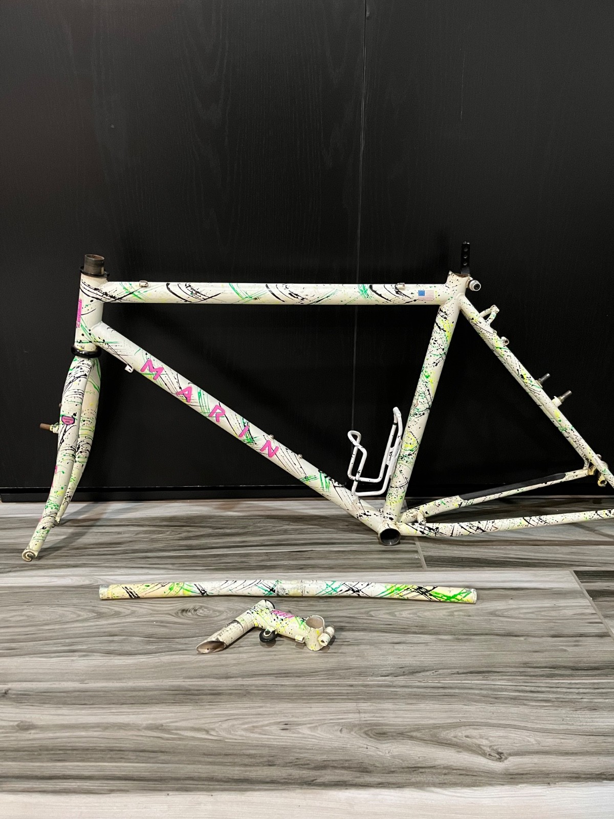 Vintage Marin Eldridge Frame & Fork Mountain Bike splatter paint Vintage Marin Eldridge Frame & Fork Mountain Bike splatter paint