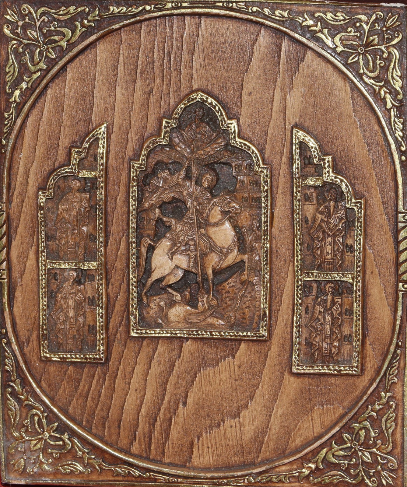 Greek 6 '' Icon Carving Orthodox Saint George hand made Greek 6 '' Icon Carving Orthodox Saint George hand made