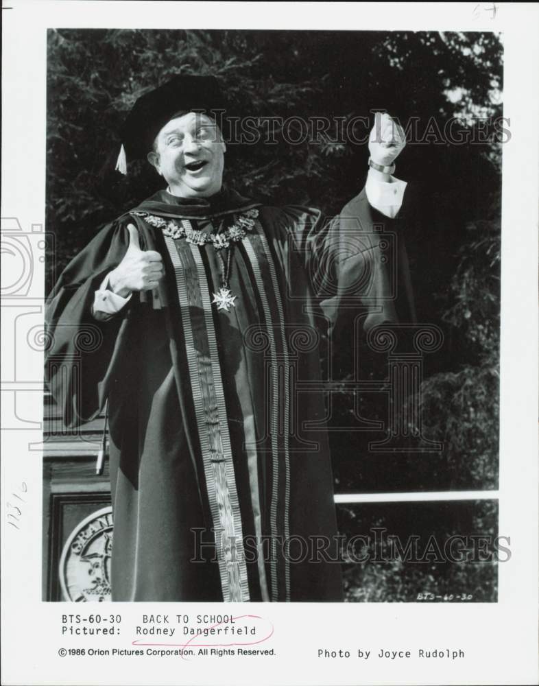 1986 Press Photo Rodney Dangerfield in 
