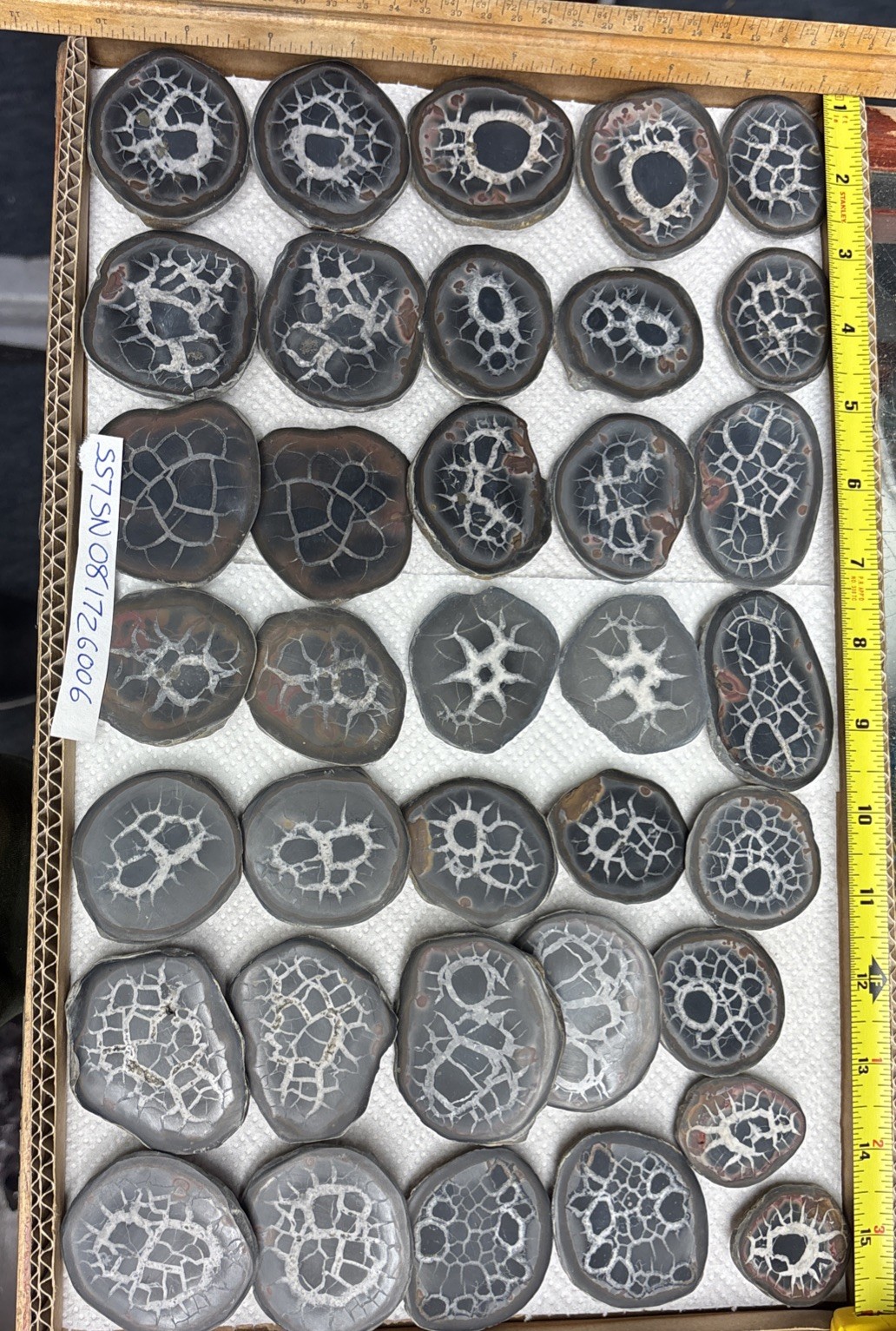 Wholesale Lot 18 Pairs Of Septarian Nodule Wholesale Lot 18 Pairs Of Septarian Nodule