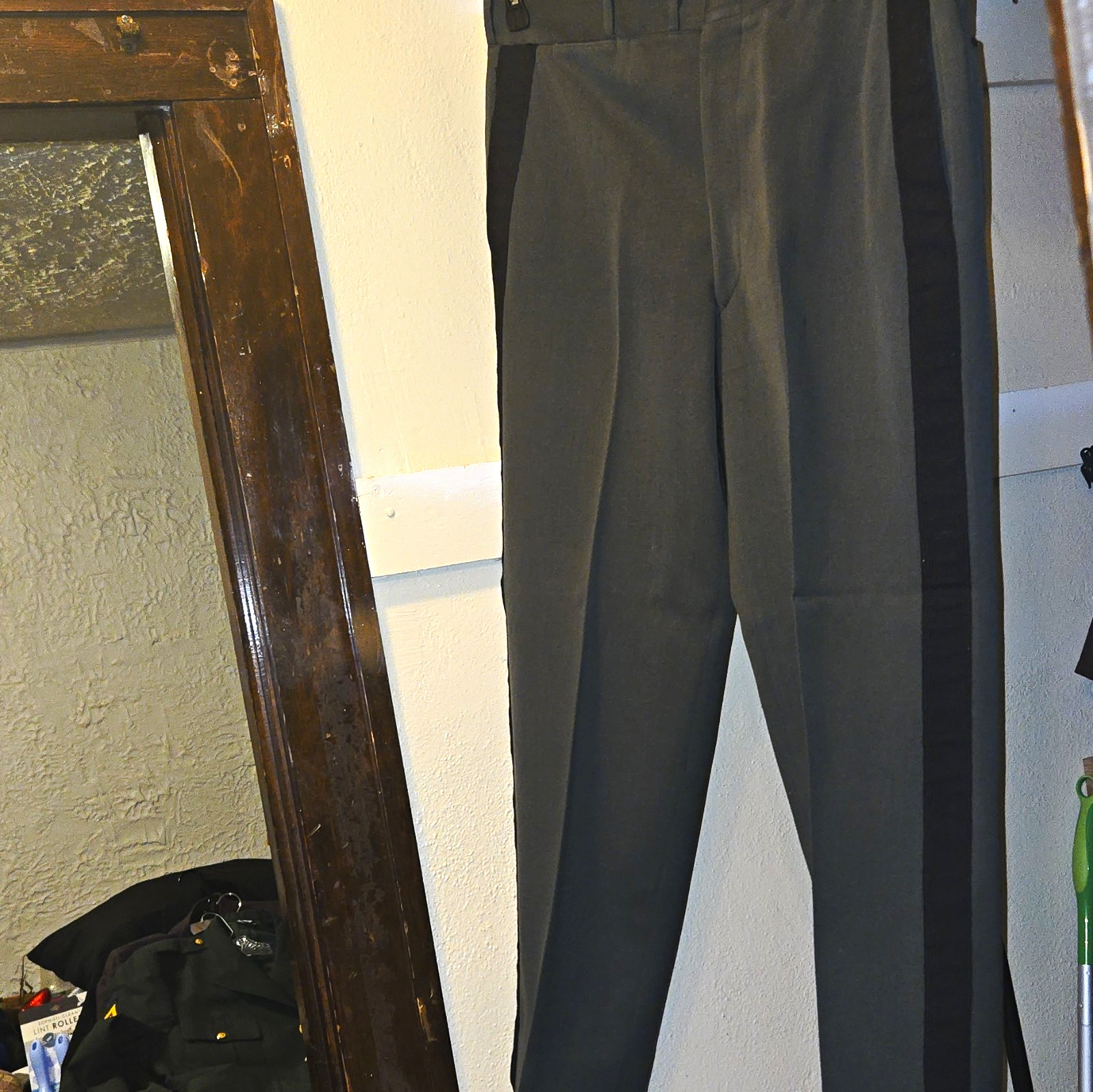 1940s-1970s VTG Army Military Dress Uniform Pants Trousers Spec Label Name Tag