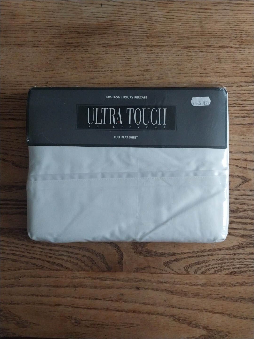 Vtg Stevens Ultra Touch Full Flat Bed Sheet White Luxury Percale made in USA