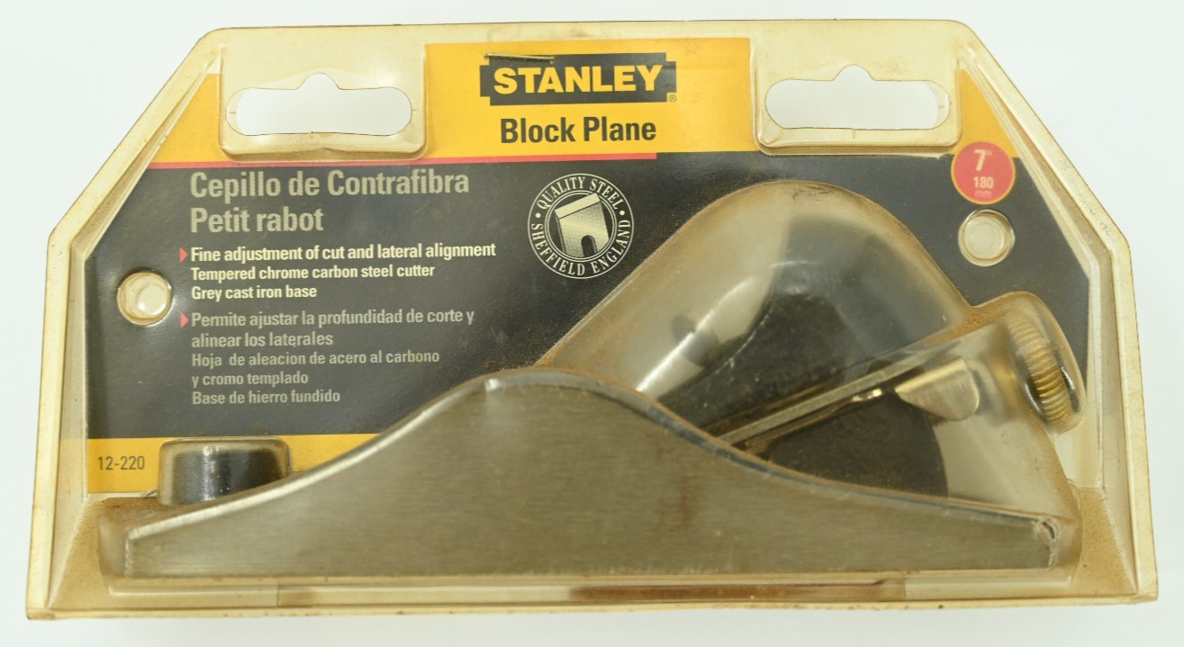 Stanley 12-220 7” Block Plane 180mm Woodworking Hand Plane