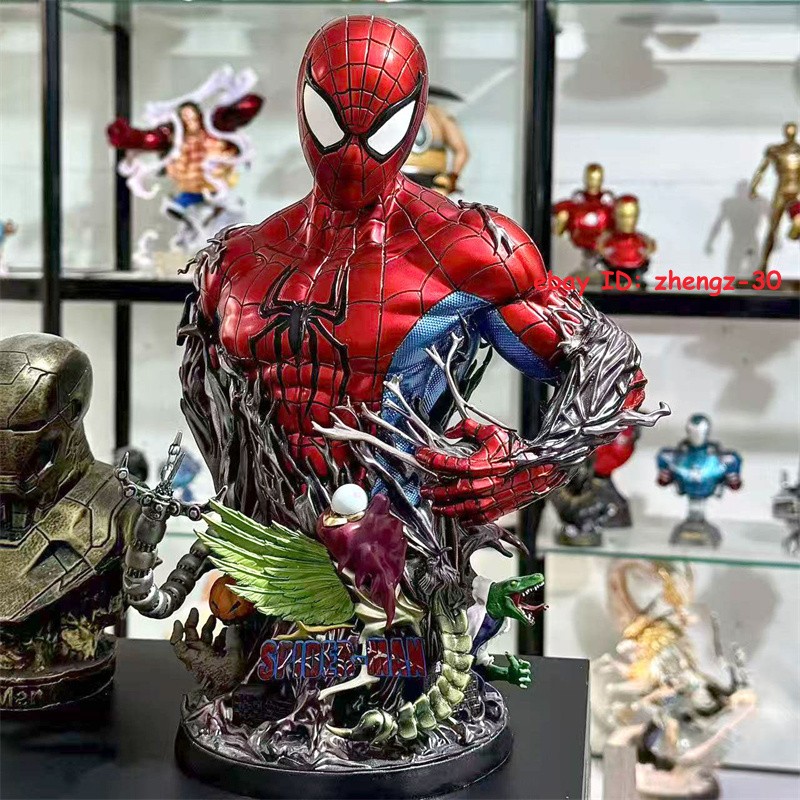 H30CM 1/3 Spider-Man Bust Resin GK Statue Painted Figure Model Collectibles Gift