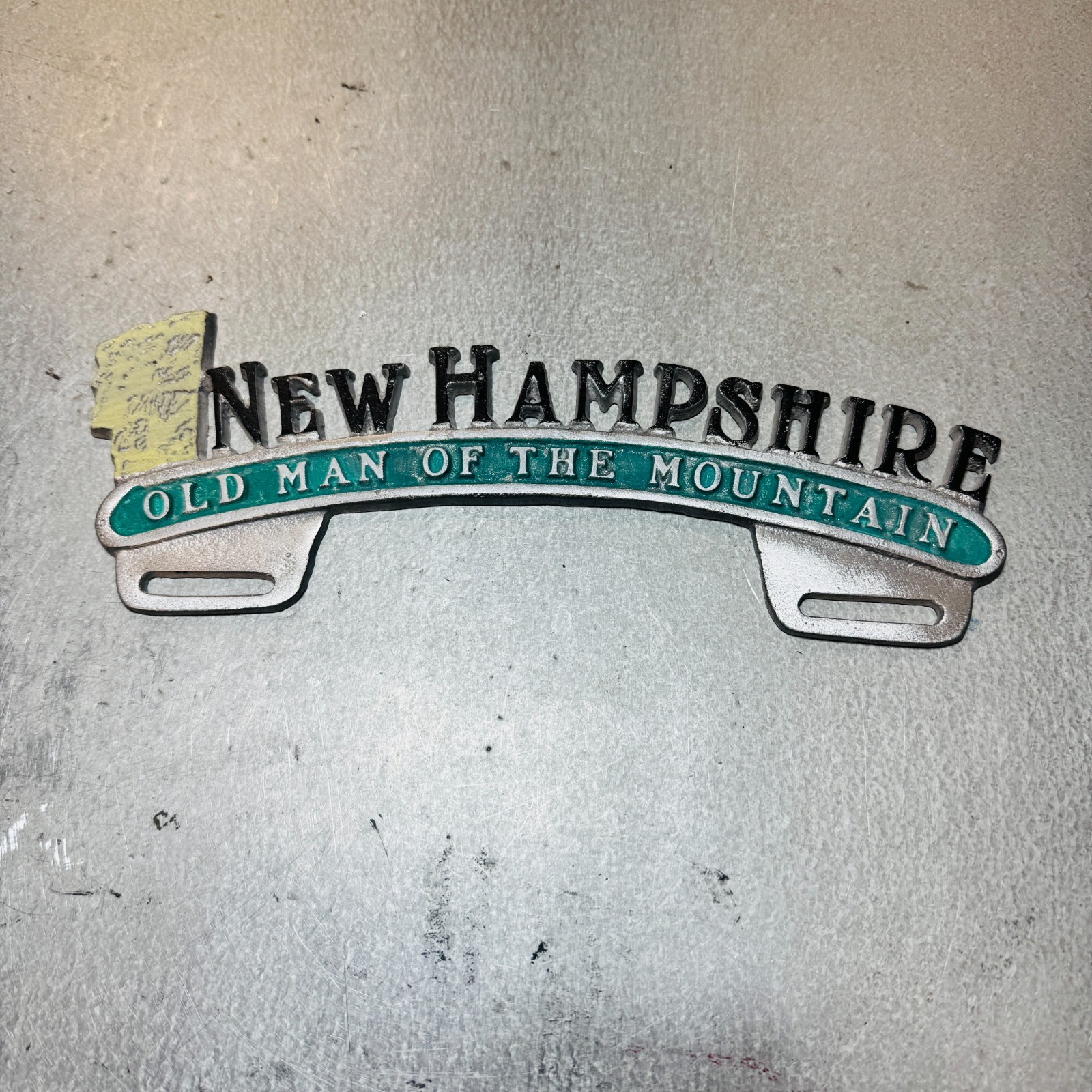New Hampshire Old Man of the Mountain License Plate Topper