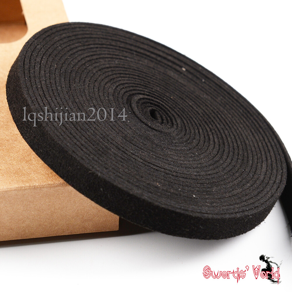 black genuine leather Tsuka-Ito 400 cm for Japanese Samurai Sword Katana