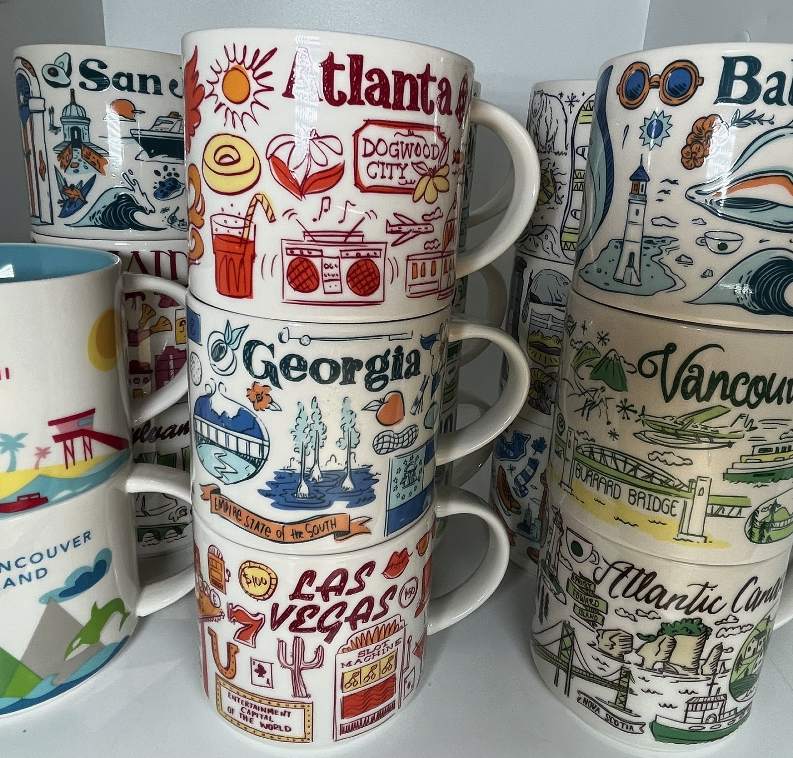 Starbucks collector mugs RARE Been There Series / You Are Here Collection 14oz