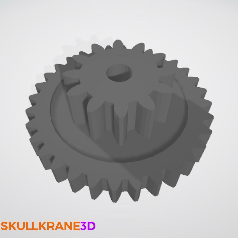 Broken Spine Girl 32/12T Stacked Gear | 3D Printed Non-OEM Replacement Part