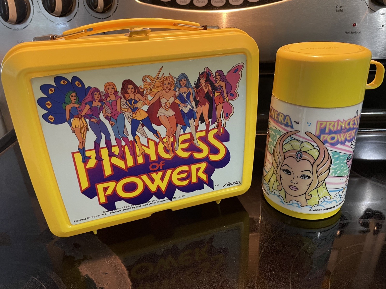 Vintage She-Ra Princess of Power Lunchbox Aladdin Mattell 1985 Yellow Rare
